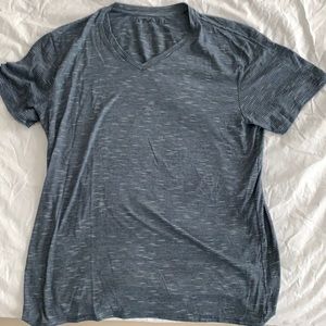 Mens Rail t-shirt - blue/white stripe - large